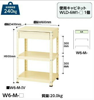 【直送品】 山金工業 ワゴン W6-M-IV 【大型】