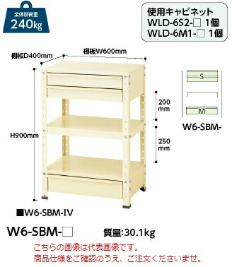 【直送品】 山金工業 ワゴン W6-SBM-G 【大型】