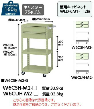 【ポイント5倍】【直送品】 山金工業 スペシャルワゴン W6CUH-M2-G 【大型】