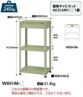 【ポイント5倍】【直送品】 山金工業 ワゴン W6H-M-IV 【大型】