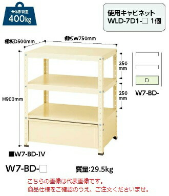 【ポイント10倍】【直送品】 山金工業 ワゴン W7-BD-G 【法人向け、個人宅配送不可】 【大型】