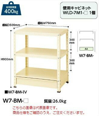 【直送品】 山金工業 ワゴン W7-BM-G 【大型】