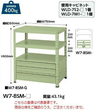 【ポイント10倍】【直送品】 山金工業 ワゴン W7 BSM IV 【大型】 :p10 yama w7 bsm iv:道具屋さん