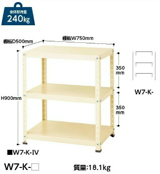 【ポイント5倍】【直送品】 山金工業 ワゴン W7-K-IV 【大型】