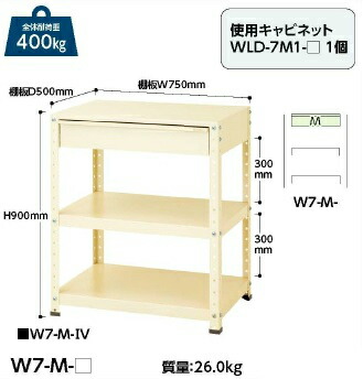 【ポイント5倍】【直送品】 山金工業 ワゴン W7-M-IV 【大型】