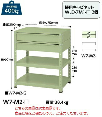 【ポイント5倍】【直送品】 山金工業 ワゴン W7-M2-IV 【大型】