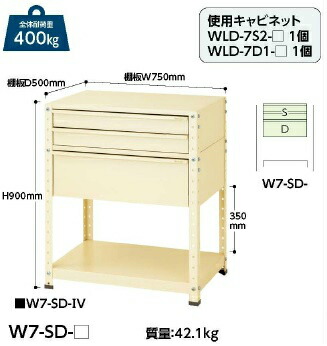 【ポイント10倍】【直送品】 山金工業 ワゴン W7 SD IV 【大型】 :p10 yama w7 sd iv:道具屋さん