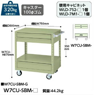 【ポイント5倍】【直送品】 山金工業 スペシャルワゴン W7CU SBM G 【大型】 :p5 yama w7cu sbm g:道具屋さん