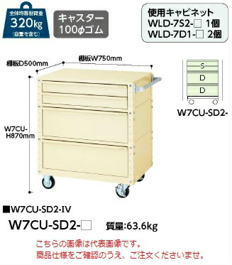 【直送品】 山金工業 特別手押し車 W7CU-SD2-G 【大型】 スチールラック本体-家具、インテリア-ラック、シェルフ、本棚