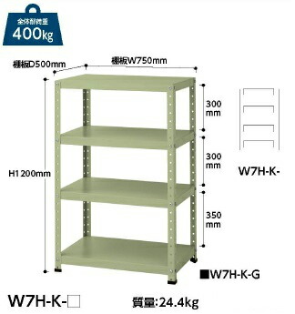 【ポイント10倍】【直送品】 山金工業 ワゴン W7H-K-G 【大型】