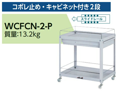 【尖んがり5倍】【直送品】 山金工業 コンビニエンスストア手押し車 コボレ打ち切り・押し込み付き添い人2段 WCFCN-2-P 【大型】 スチールラック本体-ラック、シェルフ、本棚