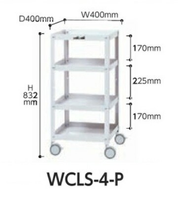 【ポイント10倍】【直送品】 山金工業 コンビニワゴン (双輪キャスター) WCLS-4-P 【大型】