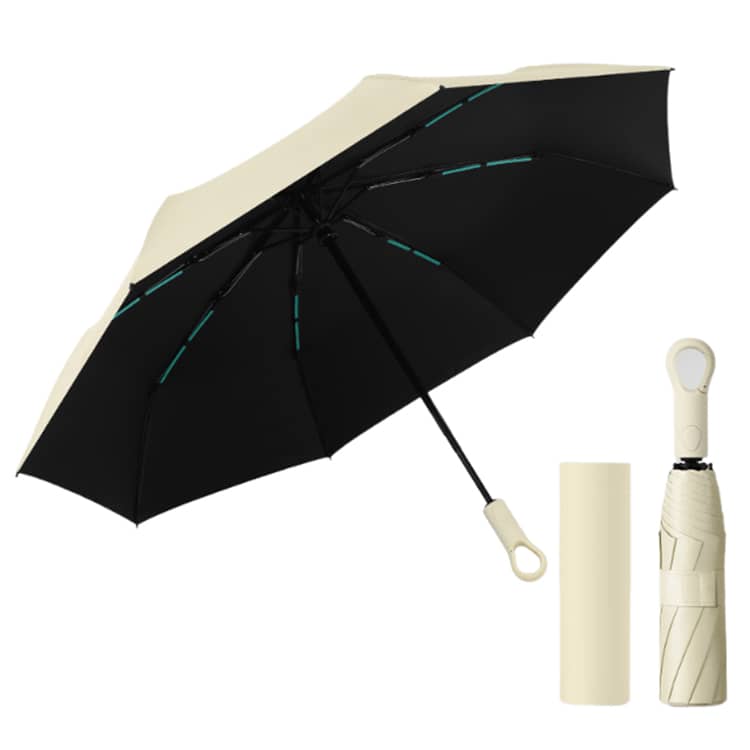 コンパクト 出張 ワンタッチ 折りたたみ傘 リングハンドル 晴雨兼用 UV