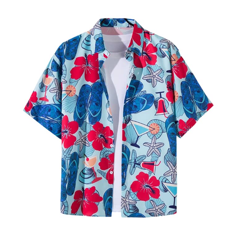 夏 シャツ 花柄シャツ 半袖 キレイめ アロハシャツ ボタニカル 半袖