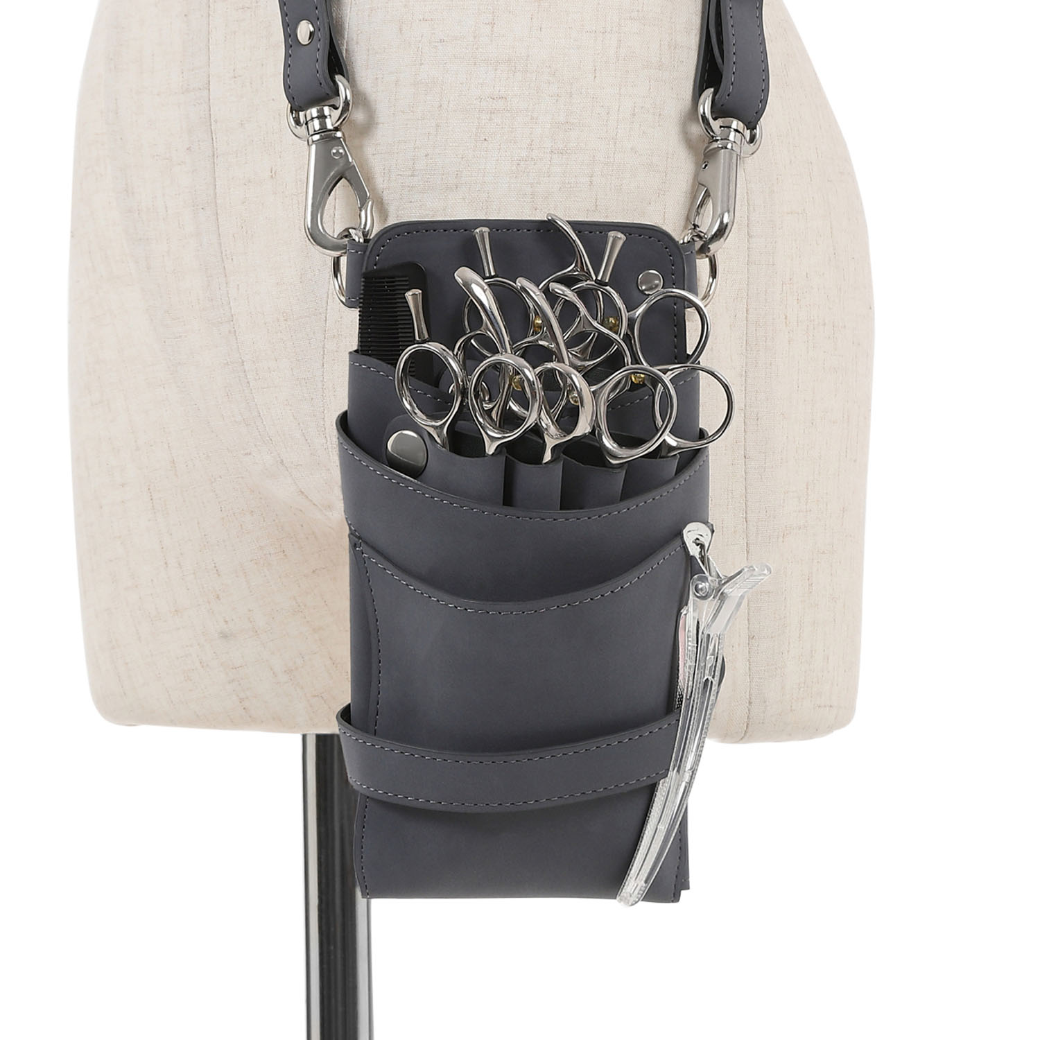 DEEDS シザーケース 美容師 シエーナ no.375 ブルーグレー 4〜6丁入 国内シザーケース専用メーカー 理容師 青 |  | 01