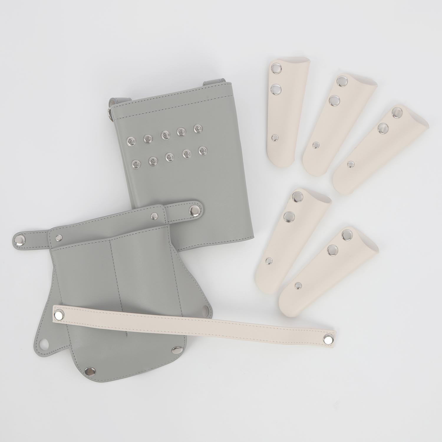 DEEDS シザーケース 美容師 ヴェネチア no.398 ライトグレー×アイボリー 0〜5丁入  国内シザーケース専門メーカー 理容師 トリマー グレー 灰色 白 ホワイト |  | 06