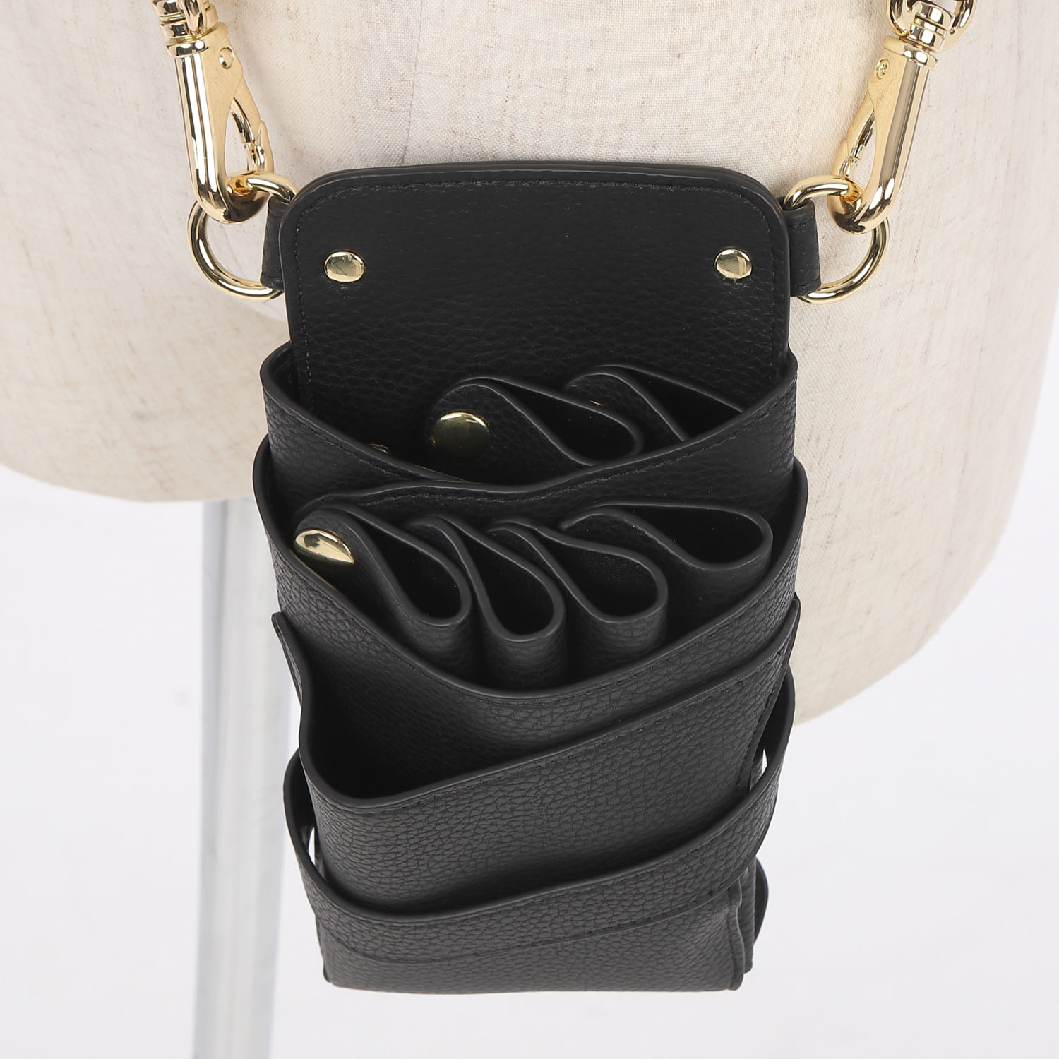 DEEDS シザーケース LuxuryStyle シエーナ チェーン付き ブラック