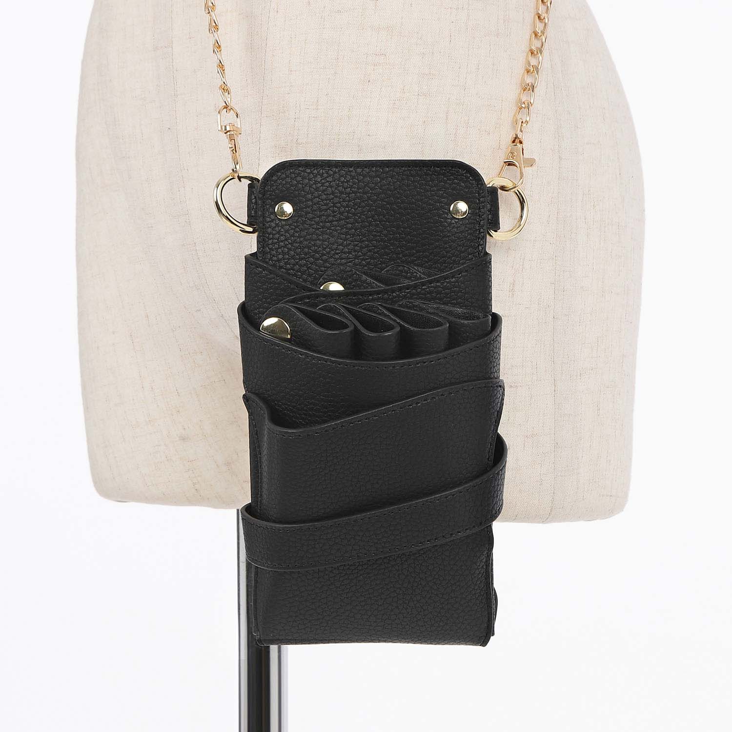 DEEDS シザーケース LuxuryStyle シエーナ チェーン付き ブラック