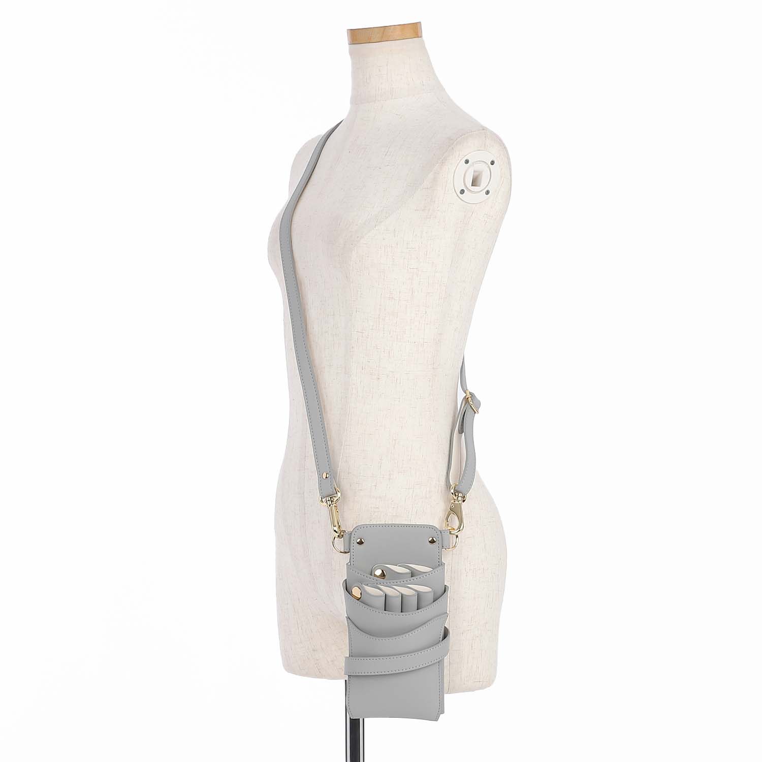 DEEDS シザーケース LuxuryStyle シエーナ チェーン付き ライトグレー