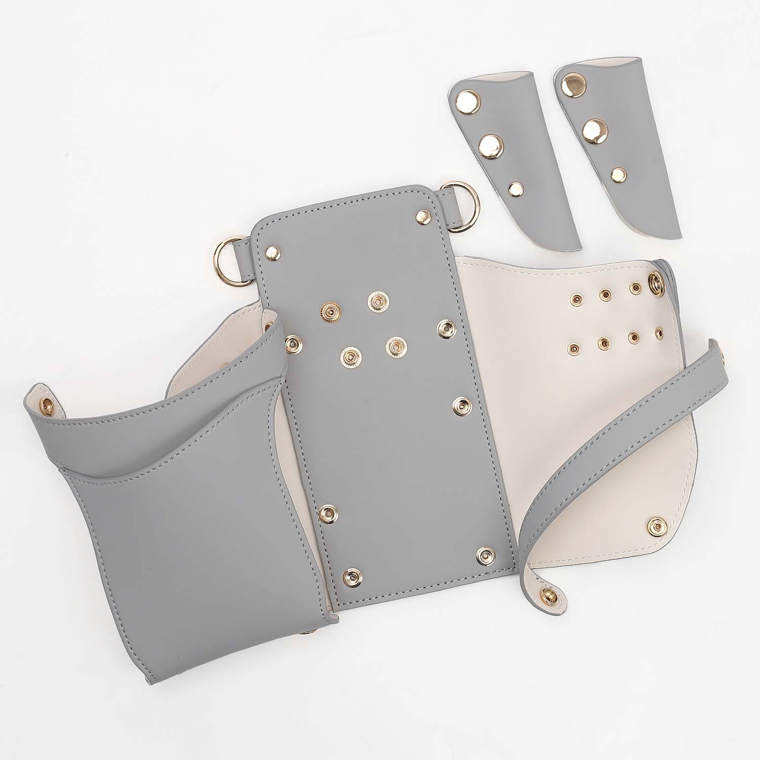 DEEDS シザーケース LuxuryStyle シエーナ チェーン付き ライトグレー