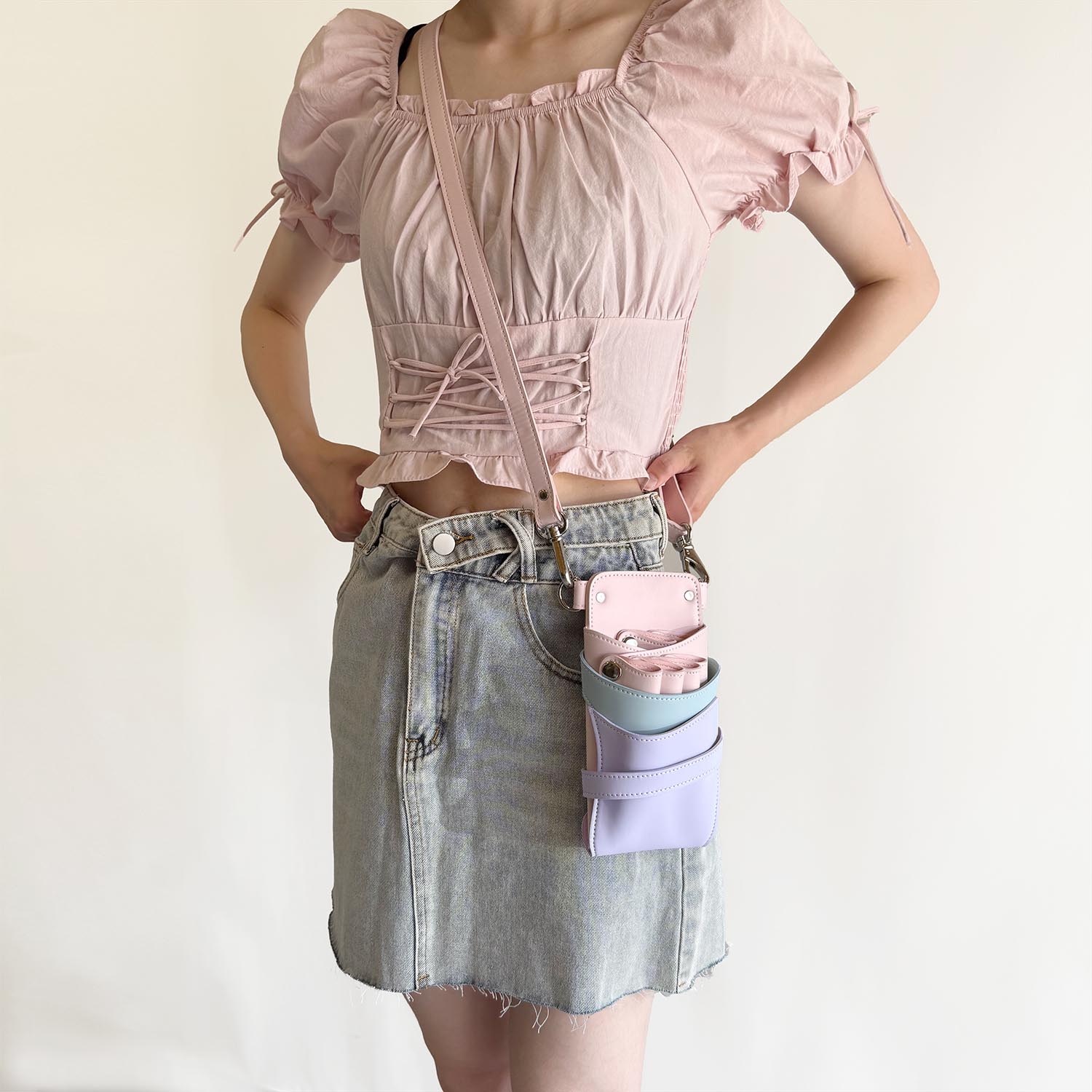 DEEDS シザーケース 美容師 シエーナ no.415 ピンクMIX 4〜6丁入 国内