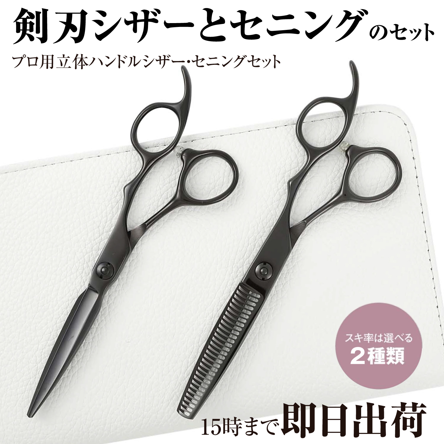 DEEDS プロ用 美容師 GTZ ソード ブラックチタン シザー セニング
