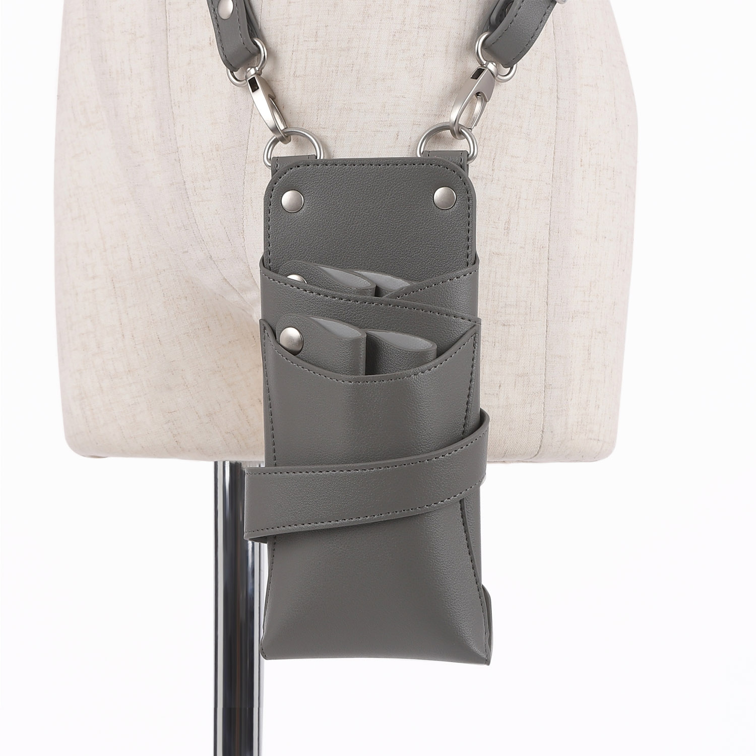 dp シザーケース 美容師 オルビア no.003 グレー 0〜5丁入れ 国内