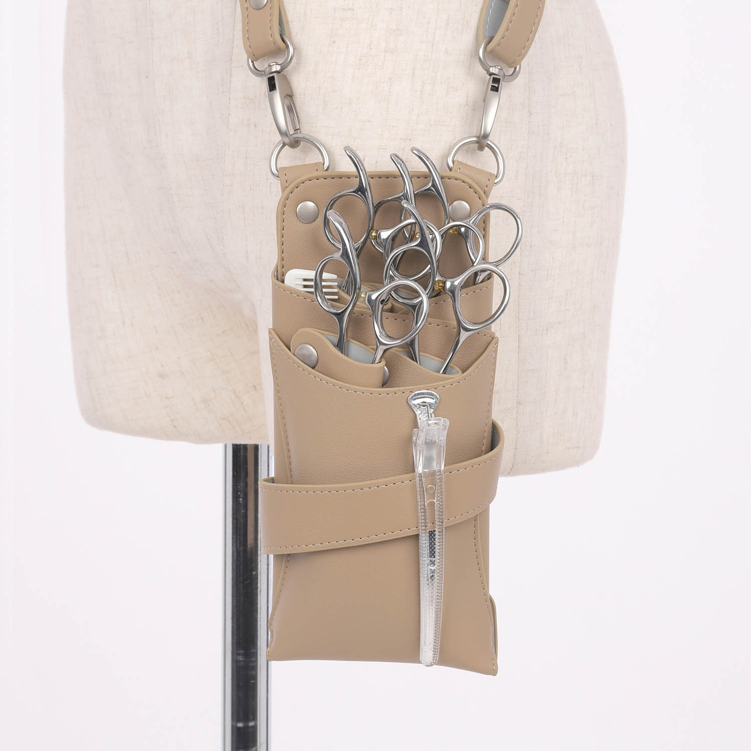 dp シザーケース 美容師 オルビア no.009 ブラウン 0〜5丁入 国内シザーケース専門メーカー 理容師 ベージュ 茶色 |  | 02