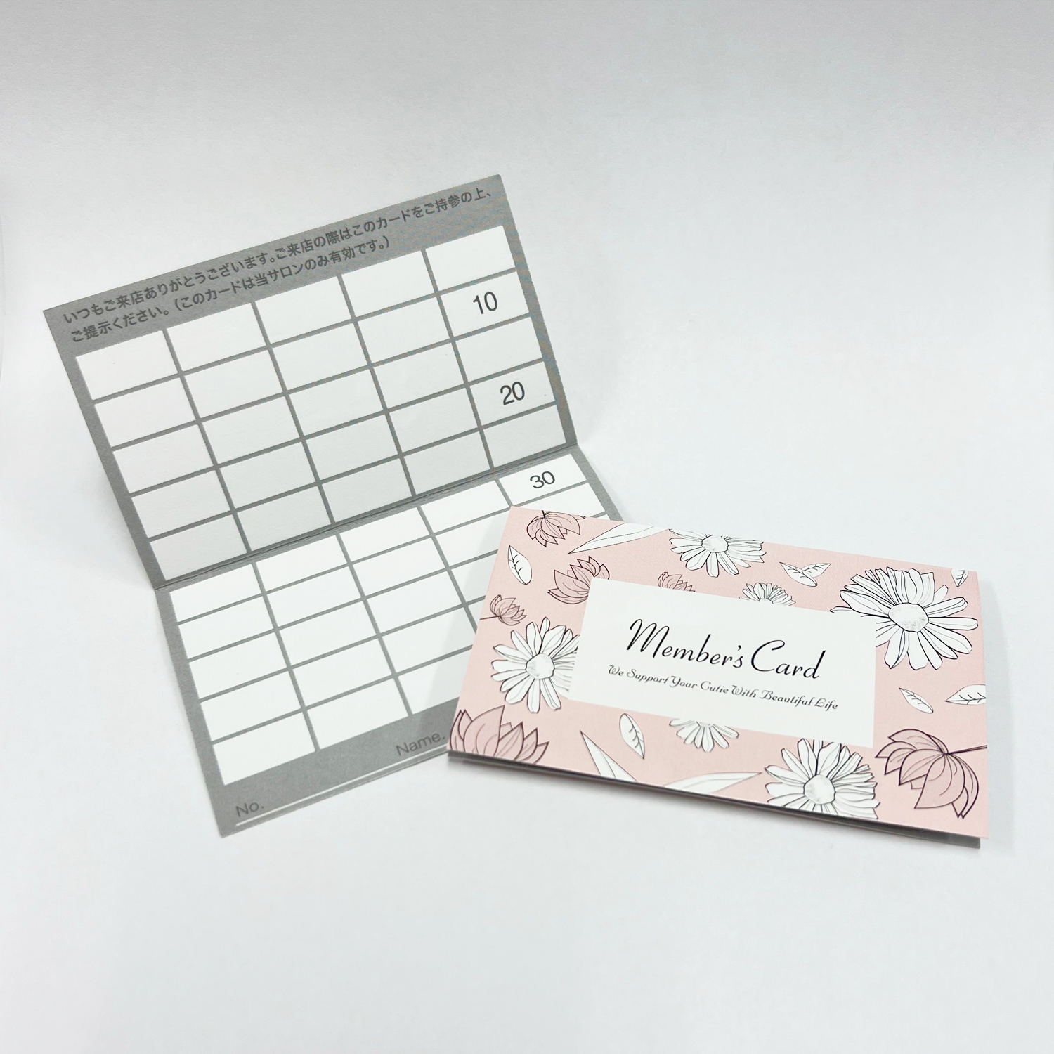 DEEDS 紙製ポイントカード 二つ折りカード 50マス PCA-017 250枚