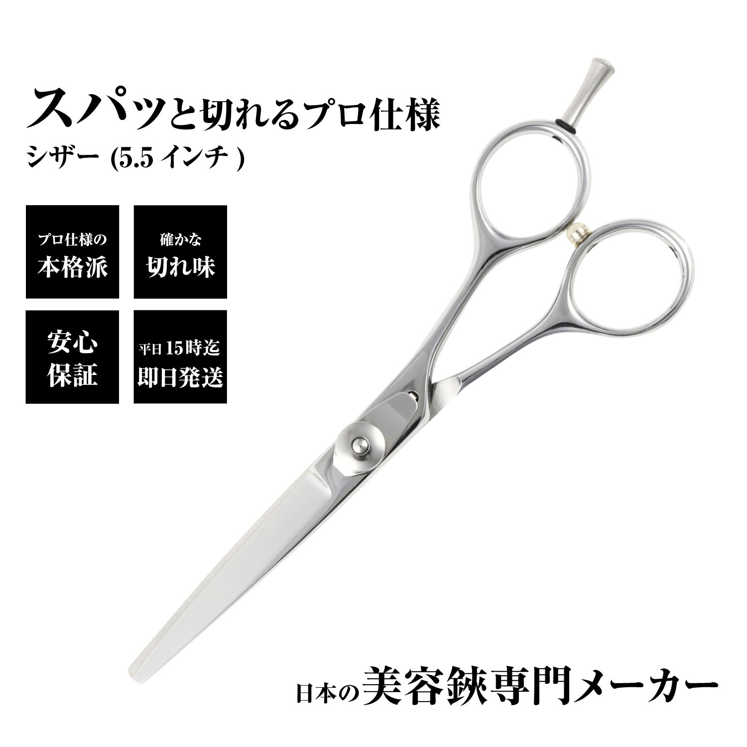 DEEDS 散髪 はさみ 家庭用 すぱっと切れる PP-02 5.5インチ 日本の鋏