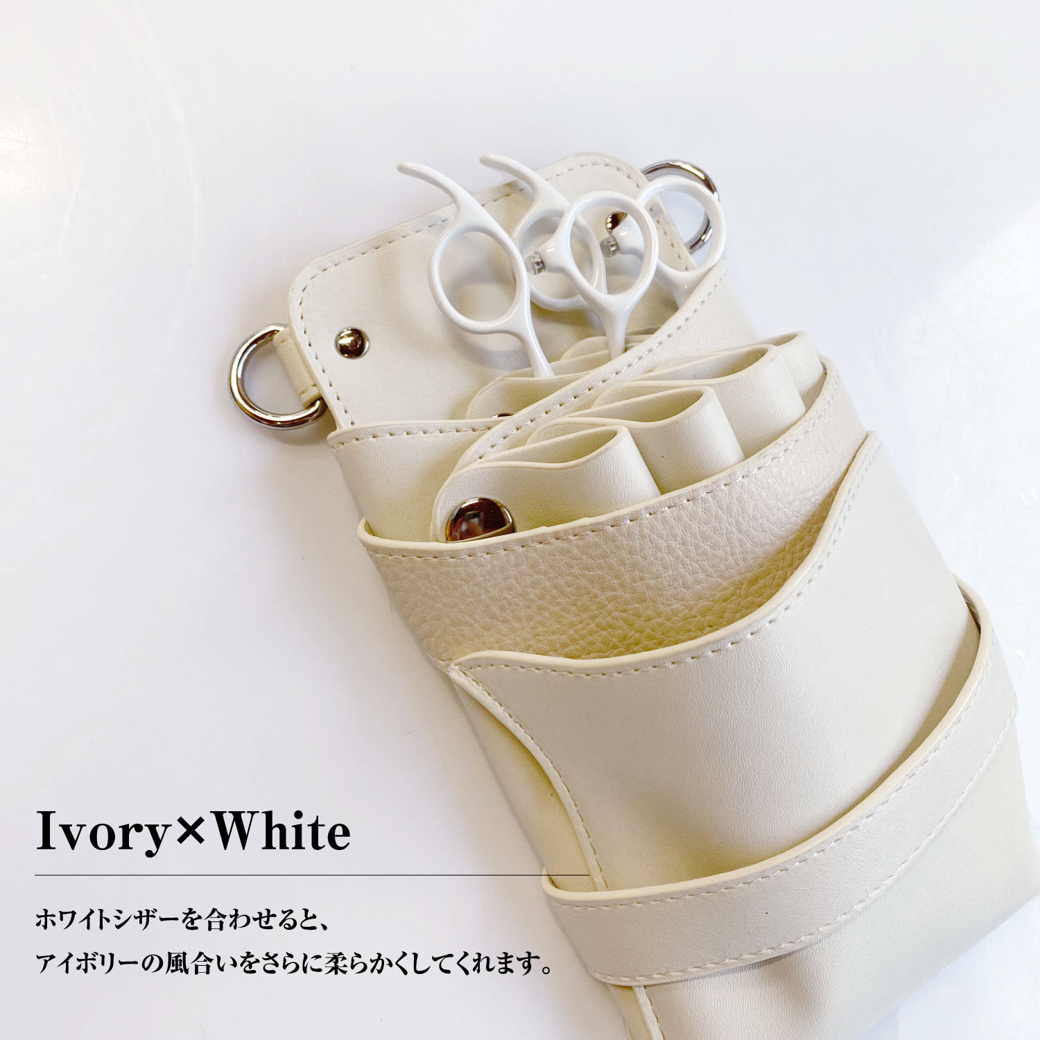 DEEDS プロ用 美容師 GTZ ホワイト シザー セニング セット (5.5 6.0