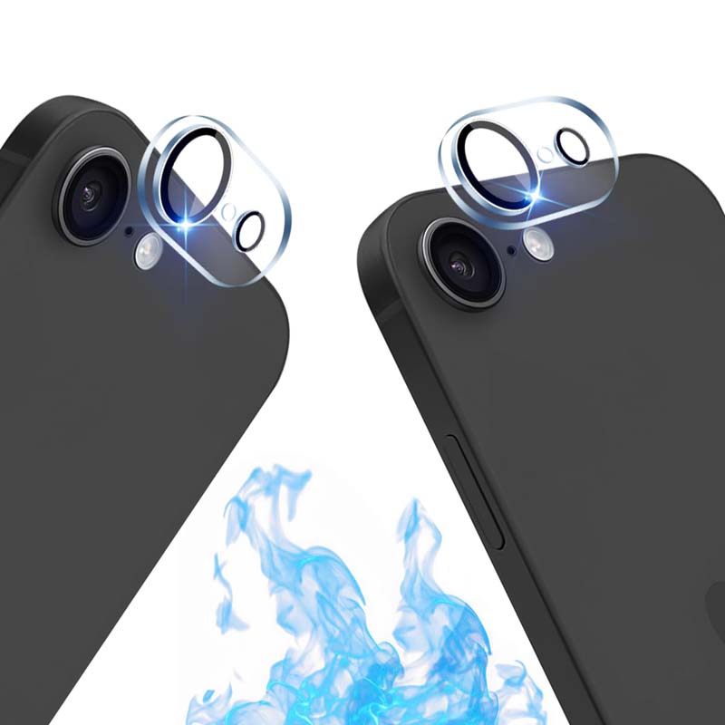 iPhone 16e 【2枚セット】iPhone カメラフィルム 黒縁取り 露出