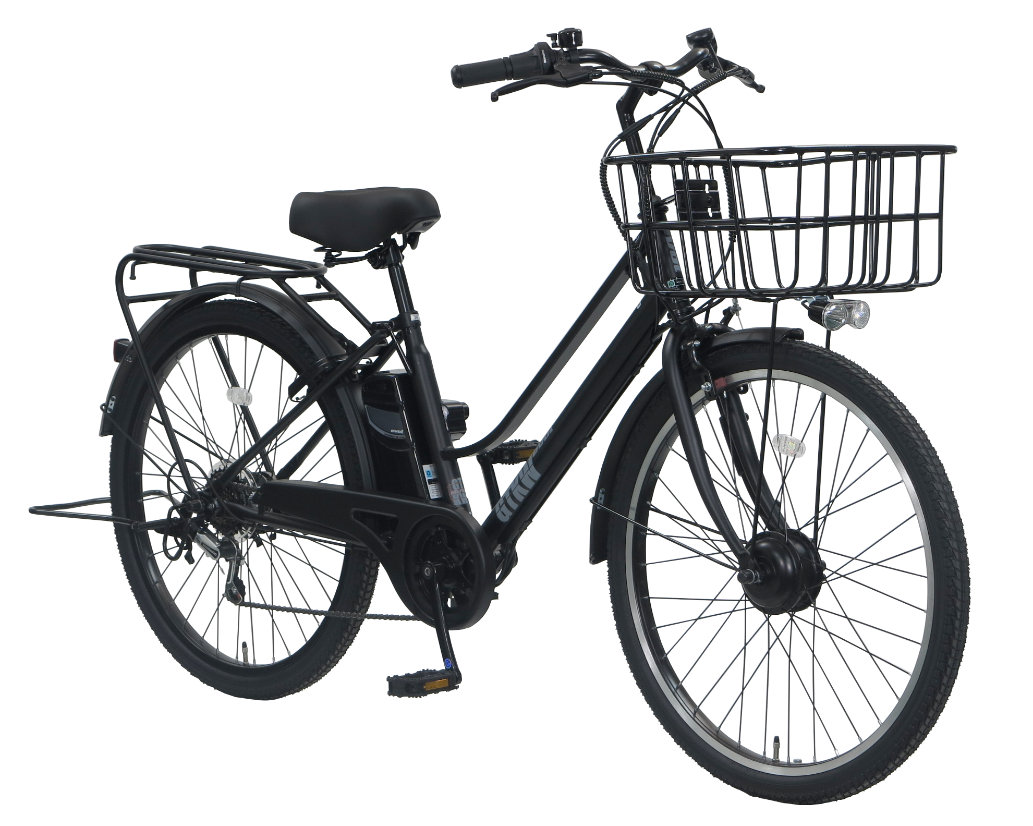 送料無料※一部地域 エヴォル GTKW EVOL EGK66A 9Ah相当 外装6段変速 26インチ 電動自転車 電動アシスト自転車 通勤 通学 買い物 ASAHI ツヤケシブラックの画像