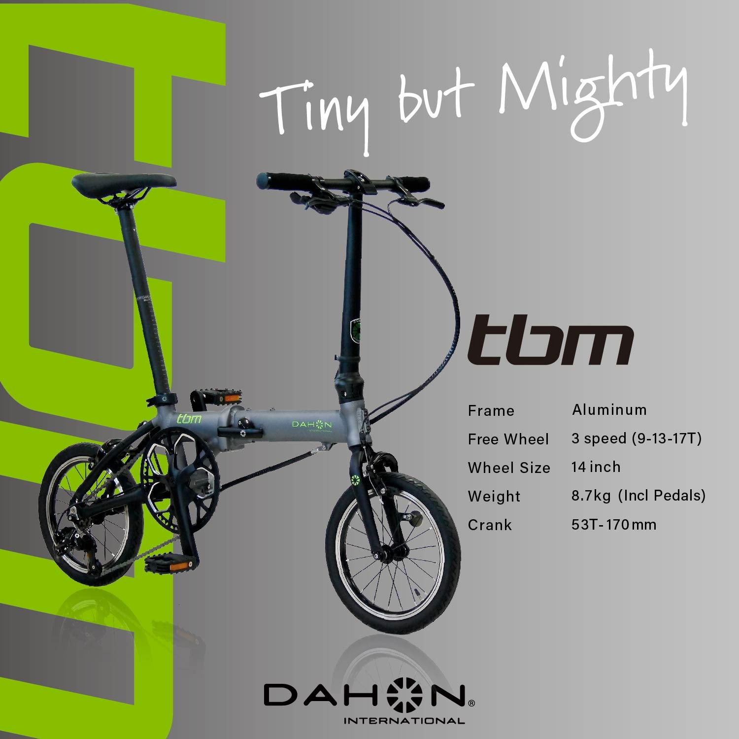 DAHON（ダホン） tbm ティービーエム 外装3段変速 14インチ 超軽量7.9