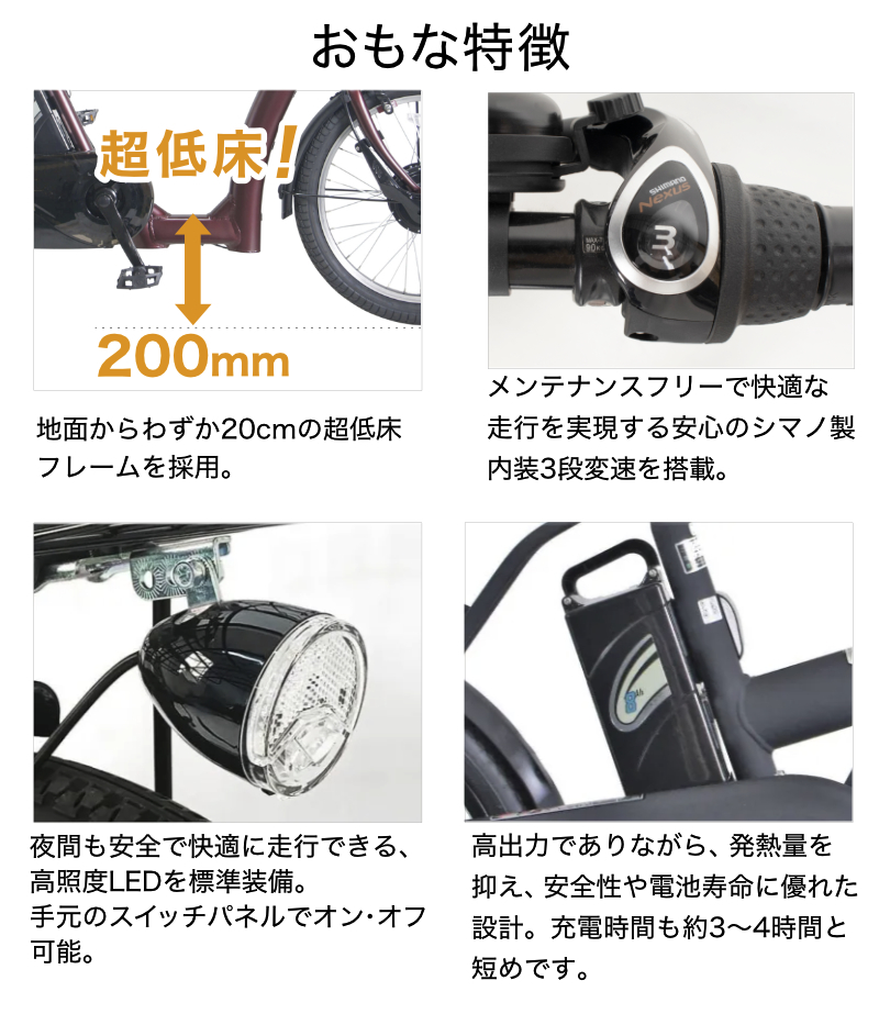 送料無料※一部地域 電動アシスト 20インチ TDN-209L 低床フレーム