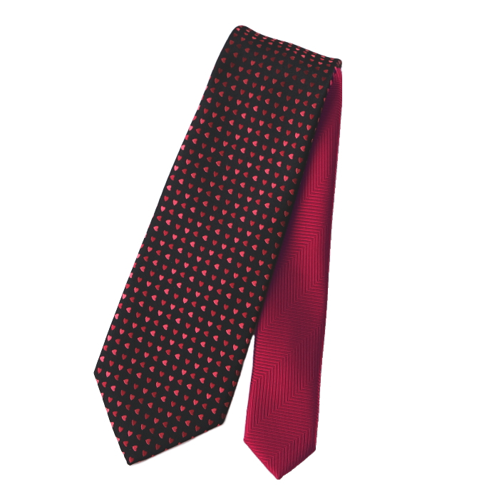 ネクタイ シルク チェンジタイ ハート 柄 絹 京都 西陣織 日本製 3サイズ メンズ レディース メール便 dplus arts |  | 01