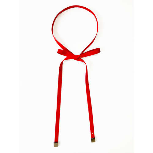 リボンタイ メンズ レディース 綿 コットン 長い ロング 0.9cm幅 無地 細幅 日本製 メール便 dplus arts |  | 01