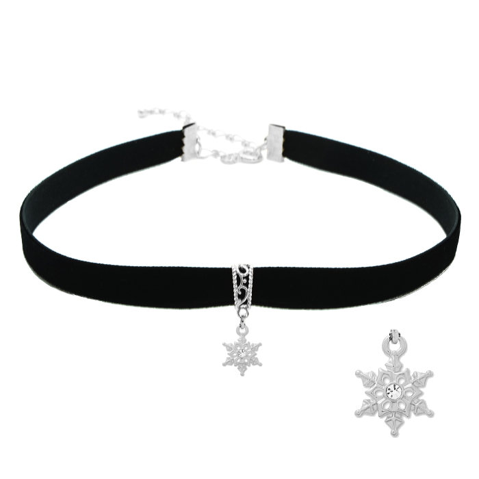 チョーカー 黒 ベロア ベルベット リボン チャーム付 メンズ レディース キッズ 細い 0.9cm幅 長さサイズ ベロア 日本製 メール便 dplus arts |  | 09