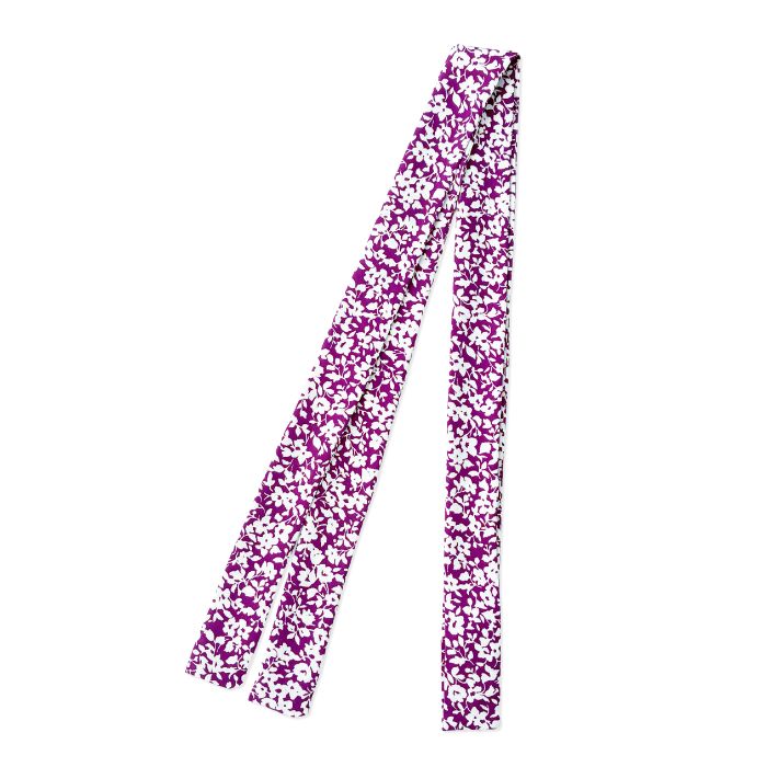 リボンタイ ボウタイ スカーフ レディース メンズ 花柄 3cm幅 手結び