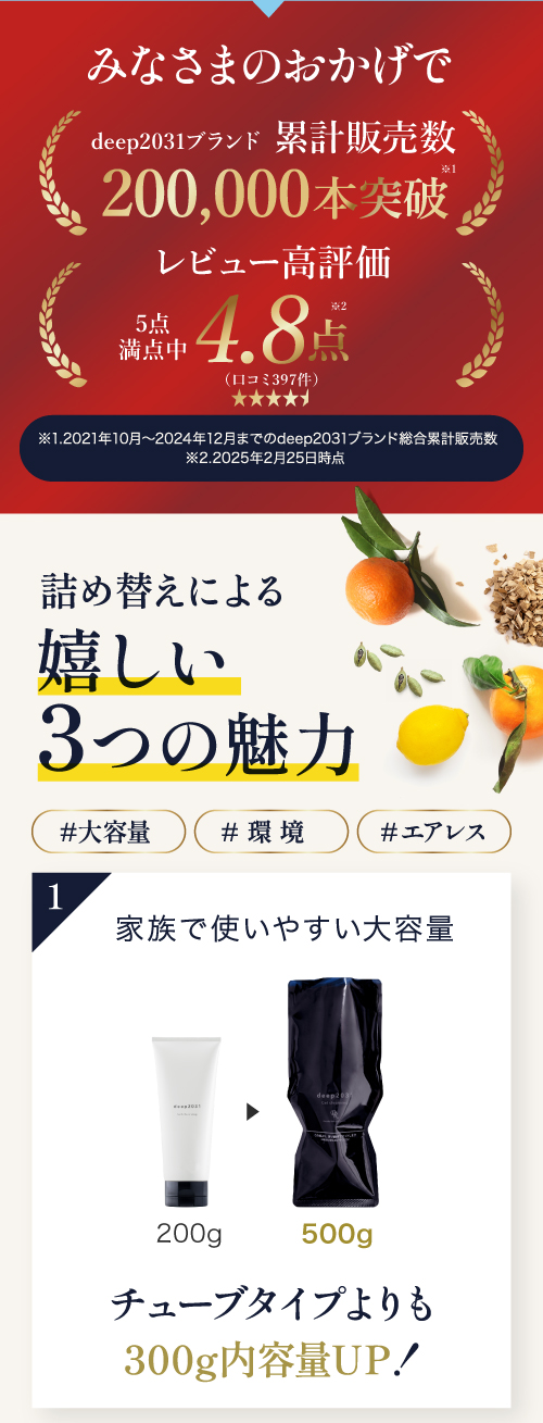 deep2031 【キャンペーン対象】deep2031 ジェルクレンジング 500g+専用