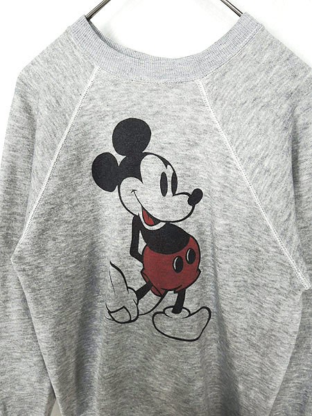 レディーススウェット古着 Disney ディズニー 定番 ミッキー プリント ラグラン スウェット トレーナー 杢 グレー 18lfe16p 古着屋ドラセナyahoo ショップ 通販 Yahoo ショッピング
