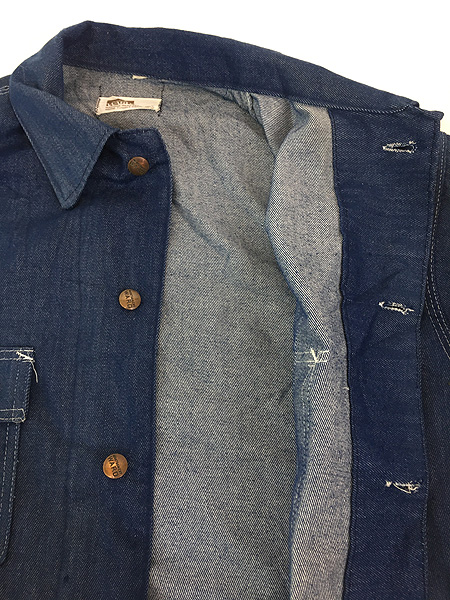 古着 70s MONTGOMERY WARD VATDYDED バットダイ デニム ワーク