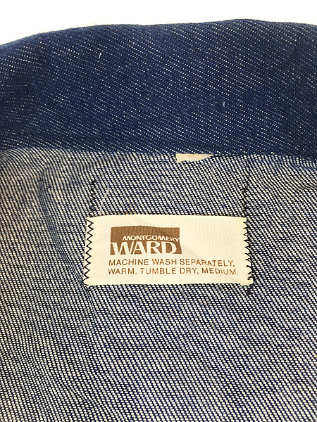 古着 70s MONTGOMERY WARD VATDYDED バットダイ デニム ワーク