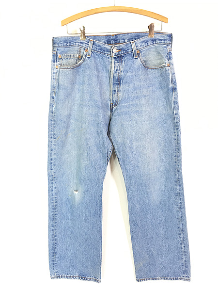 古着 00s Levi's 501 「内股 シングル」 ブルー デニム パンツ