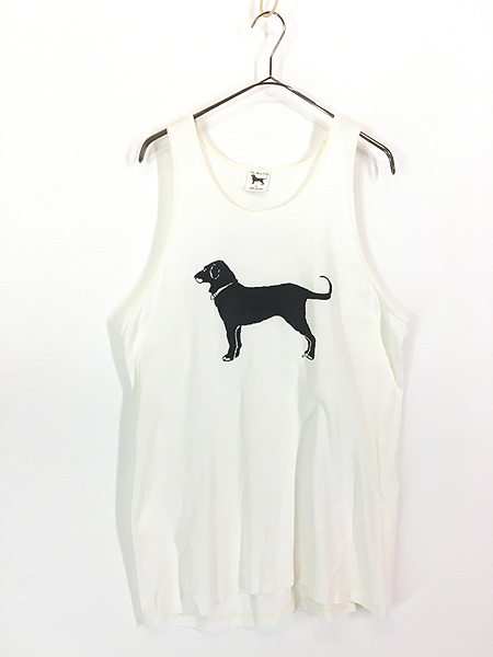 古着 90s USA製 The Black Dog ワンちゃん タンクトップ L 古着の説明