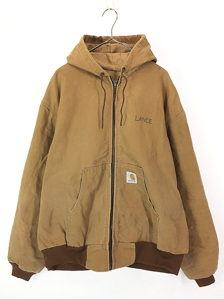 古着 80s USA製 Carhartt 裏地 メッシュ ブラウン ダック アクティブ