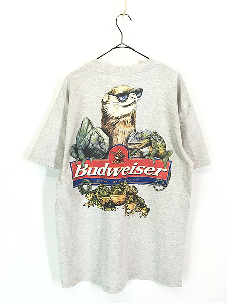 古着 90s Budweiser バドワイザー ビール 企業 カエル カメレオン