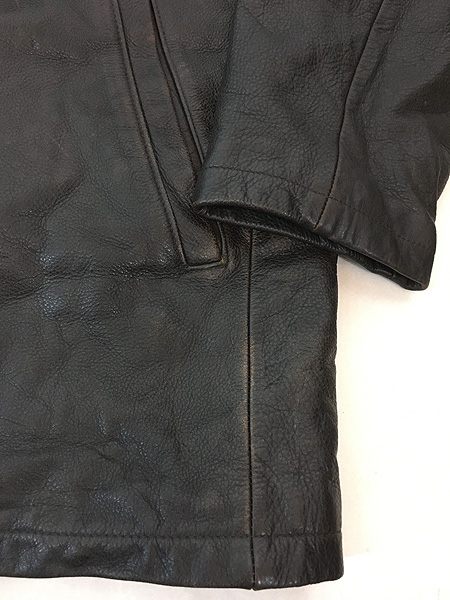 古着 00s Eddie Bauer パデッド 牛革 レザー カー コート Mの説明