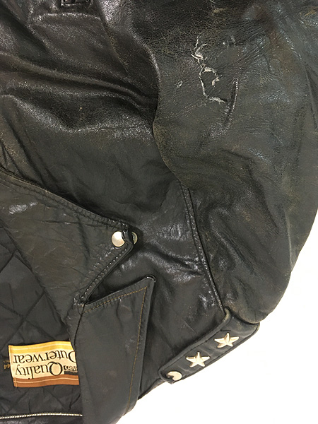 古着 60s Montgomery Ward 「ツースター」 パデッド ハの字 本革