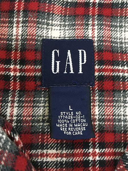 古着 90-00s GAP オンブレ シャドー チェック ヘビー フランネル